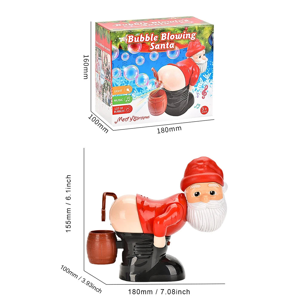 Père Noël Bubble Blower – Bulles, Sons Rigolos, Musique & Lumières